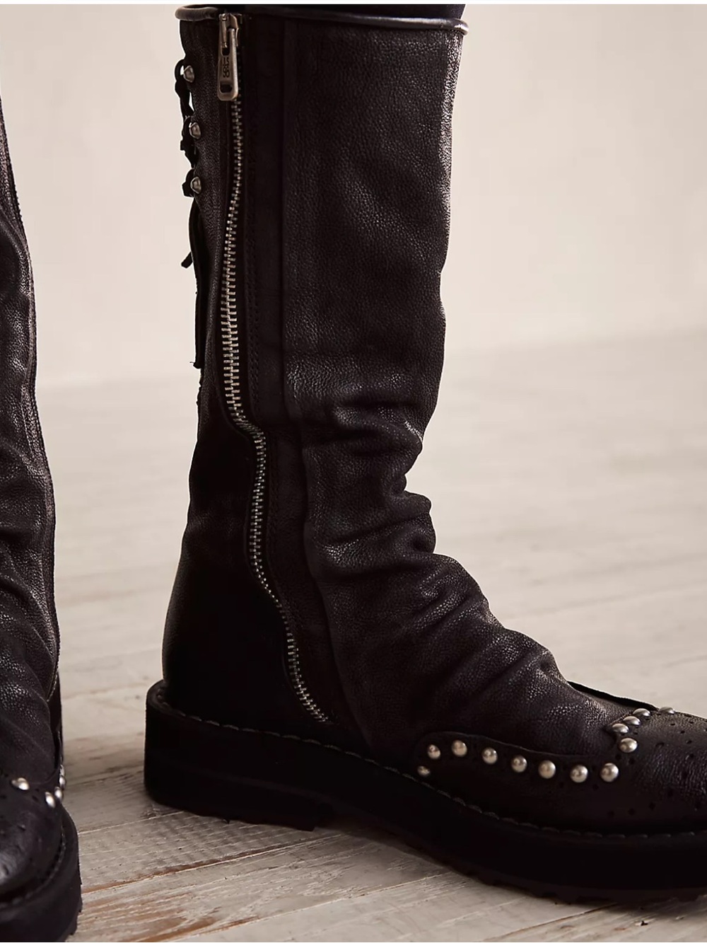 New A.S.98 Thatcher Studded Moto Boots in Black Size 37 - Picture 2 of 11